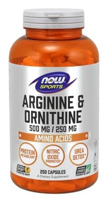 Arginine Ornithine by Now Foods  -  250 Capsule