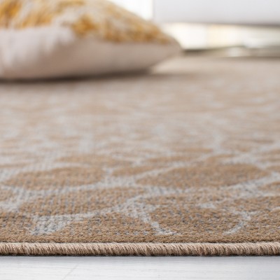 Atlas Ivory and Beige Rectangular Viscose Area Rug