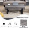 Vynxaria 47.2"x23.6" Black and Grey texture sticker MDF Coffee Table - 2 of 4