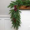 Northlight Real Touch™️ Wind River Fir with Glittered Pinecones Artificial Christmas Garland - 7' x 12" - Unlit - 4 of 4