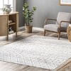 Nuloom Audrey Machine Washable Geometric Moroccan Area Rug Ivory 4' X 6 ...