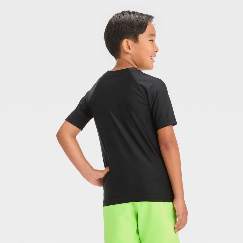 Boys&#39; Minecraft Fictitious Character Rash Guard Top - Black, 3 of 4