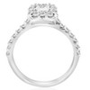 Pompeii3 Princess Cut Diamond Engagement Ring 1 1/10 Ct Halo Band 14k White Gold - 2 of 4