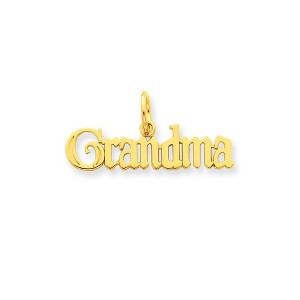 Black Bow Jewelry 14k Yellow Gold Grandma Charm or Pendant, 26mm - 1 of 4