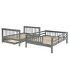 NicBex Full Size Bunk Bed Wooden Bed Frame with Twin Size Trundle, Storage Stairs and Full Length Guardrail, No Box Spring Required - 4 of 4