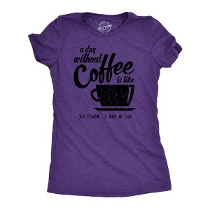 Womens A Day Without Coffee Is Like Just Kidding I Have No Idea T shirt Funny - Crazy Dog Women's T Shirt - 1 of 4