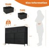 SKRAN Dresser For Bedroom With 7 Fabric Drawers, Chest Organizer Units For Clothing, Closet, Bedroom With Cabinet, Metal Frame, Wooden Top - 3 of 4