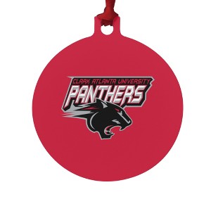 Clark Atlanta University Primary Logo Aluminum Holiday Christmas Tree Ornament  3.0" (7.6 cm) x 3.37" (8.6 cm) - 1 of 4