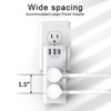 Itopfox USB Outlet Extender with Surge Protection, Rotating Plug, 3-Sided Power Strip, 6 AC Outlets & 3 USB Ports (1 USB C) for Home, Office, Travel - 3 of 4