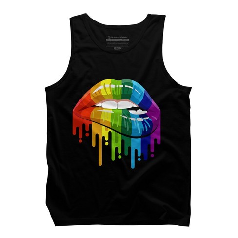 Design By Humans Rainbow Pride Lip Melt By Covi Tank Top : Target