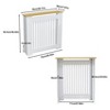 Artloge Radiator Cover: Modern Slatted Vertical White Radiator Cover with Wood-grain Top, MDF Wood Grill Shelf Radiator Cover - 3 of 4