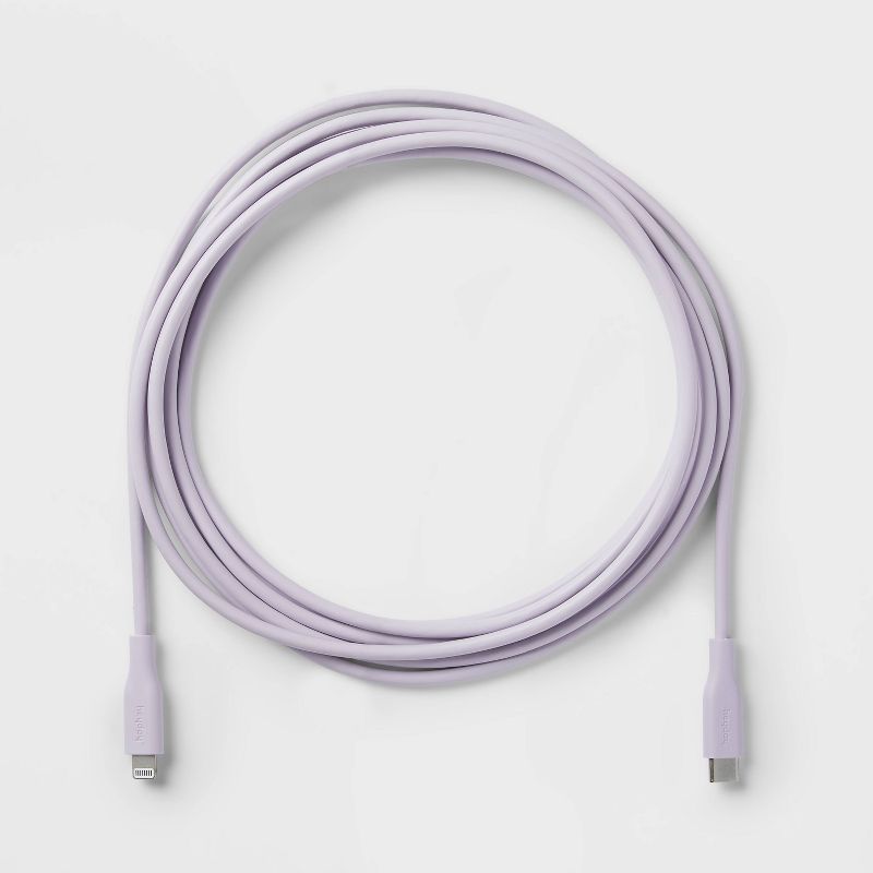 10&#39; Lightning to USB-C Round Cable - heyday&#8482; Soft Purple, 4 of 5