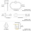 Mixxidea Round Towel Hooks 2 PCS, Toilet Paper Holder, Oval Towel Ring Bundle with Double Towel Hook (Brushed Gold) - 4 of 4