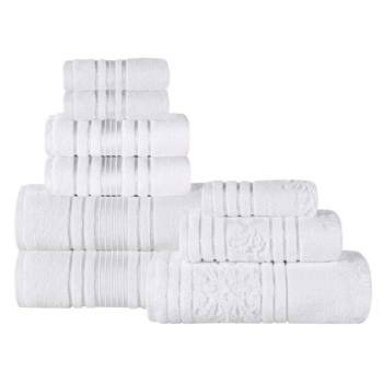 Zero Twist Cotton Waffle Honeycomb Medium Weight 6 Piece Bathroom Towel Set,  White - Blue Nile Mills : Target