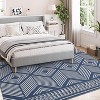 coucheta Multi-size Washable Area Rug, Low Pile Non Slip Modern Imitation Print Distressed Foldable Indoor Carpet, for Living Room Bedroom, Dining - 3 of 4