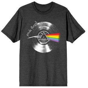 Pink Floyd Prism Record Crew Neck Short Sleeve Anthra Melange Women's T-shirt - 1 of 3
