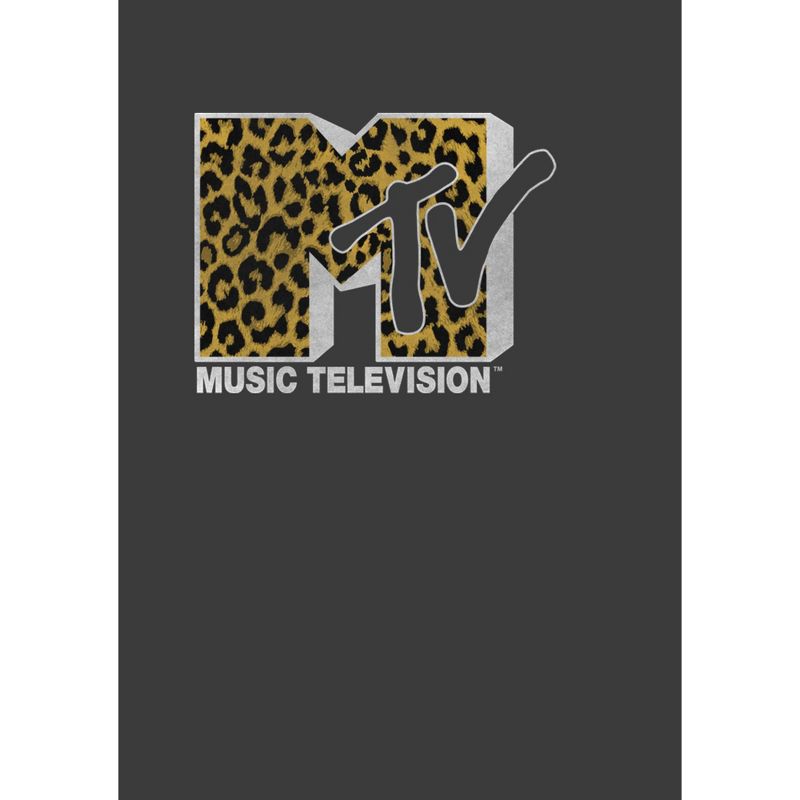 Men's MTV Cheetah Print Logo Pull Over Hoodie, 2 of 5