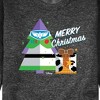 Men's - Toy Story - Woody and Buzz Merry Christmas Graphic Fleece Sweatshirt - 2 of 4