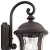 John Timberland Park Sienna Rustic Vintage Outdoor Wall Light Fixture Bronze 16 3/4" Clear Hammered Glass for Post Exterior Barn Deck House Porch Yard - 3 of 4