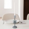 Decorative Candle Holder for Taper Candles - Modern Glass Candlestick Holder with Disc and Sphere Design for Table Décor - 3 of 4