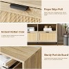 Rattan TV Stand for TVs up to 75'', Entertainment Center with Open Shelf & 3 Drawers,for Living Room, Bedroom - 4 of 4