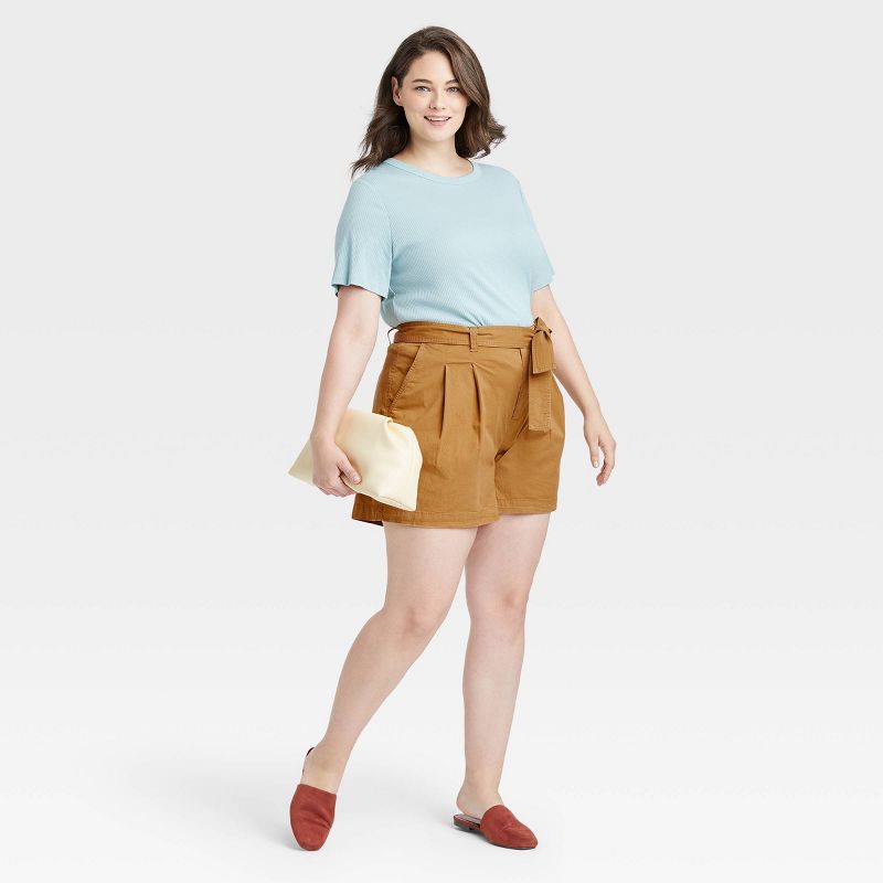 Women's High-Rise Pleat Front Shorts - A New Day™, 3 of 10