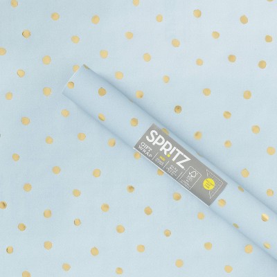 Roll Wrap Gold Foil Dots on Blue - Spritz™