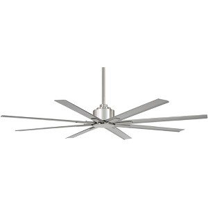 65" Minka Aire Modern Outdoor Ceiling Fan with Remote Control Brushed Nickel Wet Rated for Patio Exterior Porch Gazebo Garage Barn - 1 of 4