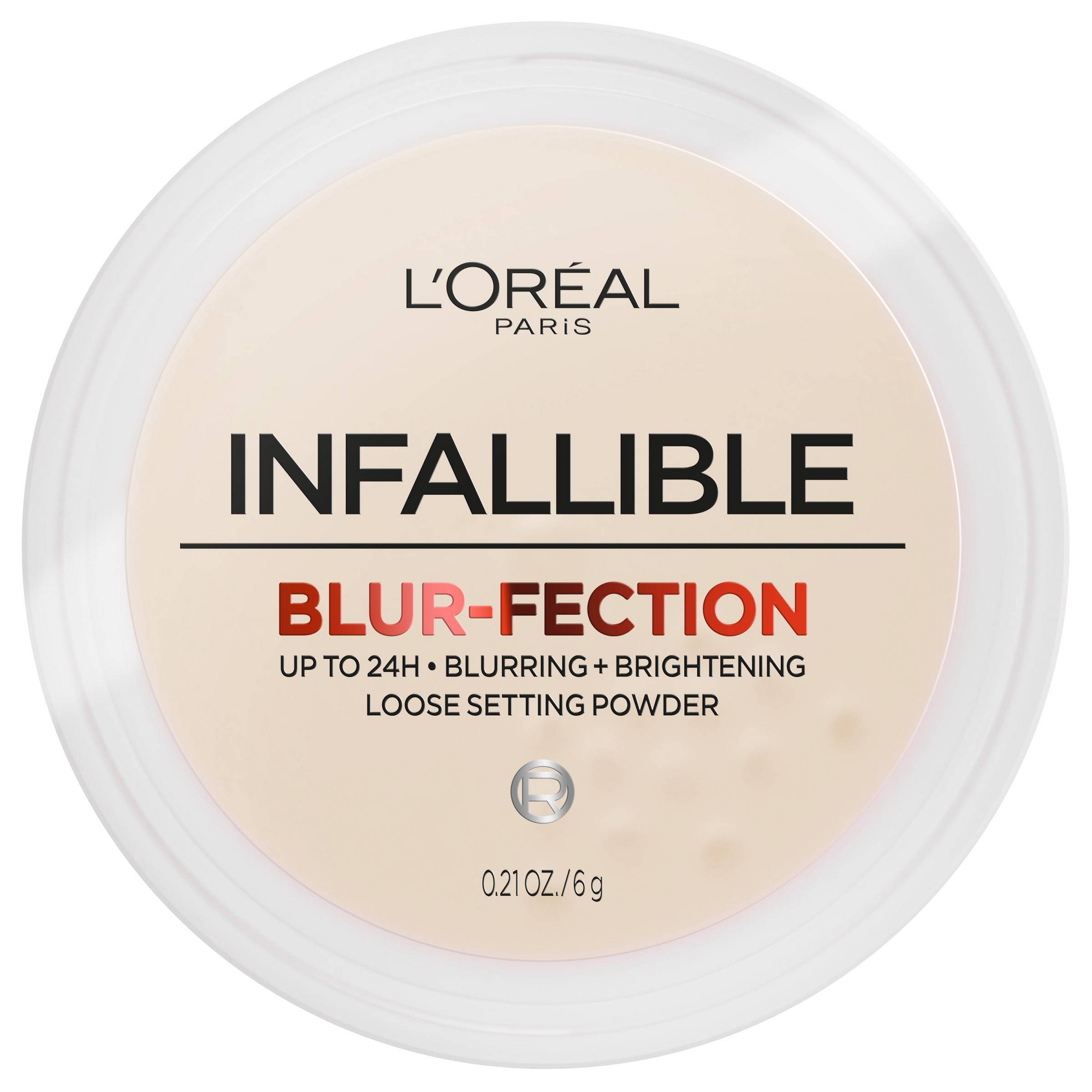 L'Oreal Paris Infallible Blur-fection Longwear Loose Setting Powder - Translucent Light - 0.21oz: Makeup Setting for Normal Skin
