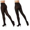 Memoi Women's 2 Pair Pack Rib/Solid Sweater Tights - 3 of 4