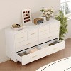 8-Drawer Dresser, Modern White Fabric Dresser w/Gold Handles & Legs, Chest of Drawers for Bedroom, Living Room Storage Organizer, TV Stand - 3 of 4