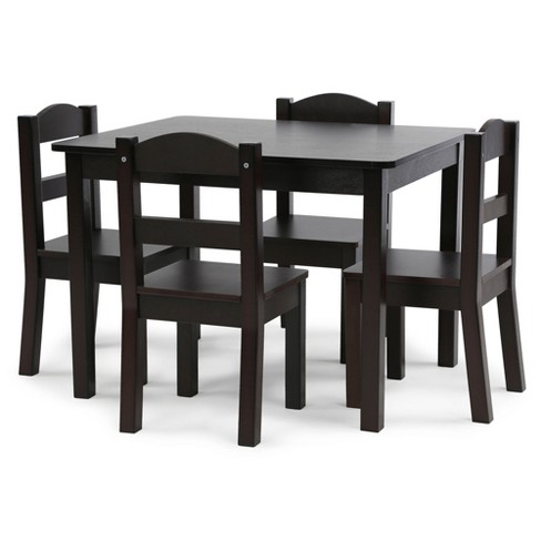 Humble Crew Summit Collection Kids Wood Table and newest 4 Chairs Set, White & Primary