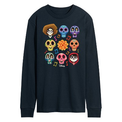 Men's - Coco - Musical Skulls Long Sleeve Graphic T-Shirt