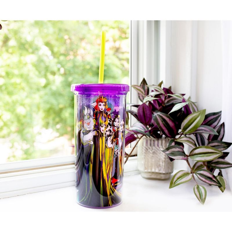 Silver Buffalo Disney Villains Plastic Cold Cup With Lid and Straw | Holds 20 Ounces, 3 of 7