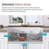 27 in. Drop In Sink White Single Bowl Kitchen Sink Fireclay Farmhouse Sink with Basin Rack Undermount Kitchen Sink - 3 of 4