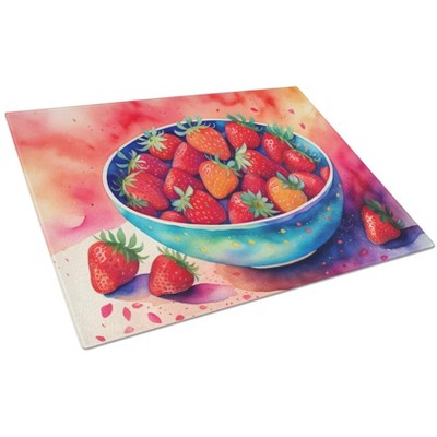 NEW Colorful Strawberries Glass Cutting Board Decorative Tempered Glass Kitchen Cutting and Serving Board Large Size Chopping Board