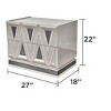 Lavita Modern & Contemporary Style 2-Drawer Night stand Made with Wood and Gold Accents in River Sand Grey same asG150109278 (NJ inventory) - 2 of 4