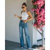 Clearlove Womens Mid Rise Raw Hem Bootcut Jeans Plus Size, Distressed Baggy Straight Leg Denim Pants Loose Fit,S-XL - 2 of 4