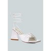 Primavera Ruched Triangular Heel Lace Up Sandal - 2 of 4