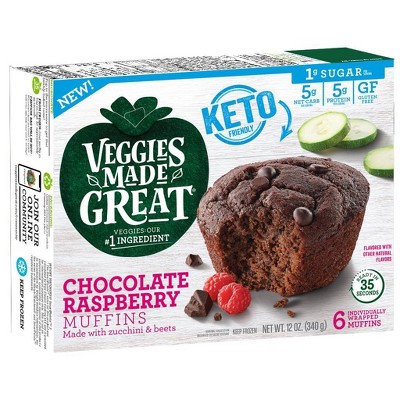 Veggies Made Great Gluten Free Frozen Keto Chocolate Raspberry Muffin - 12oz