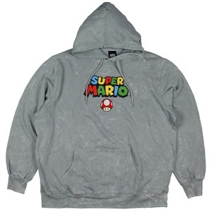 Nintendo Men's Super Mario Embroidered Super Mushroom Pullover Hoodie - 1 of 4