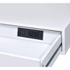 Vynxaria White High Gloss Chrome Desk USB Port Modern Design for Tech-Ready Home Offices - 4 of 4
