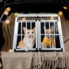 Aluminum Pet Transport Box for Dogs and Cats,Car Travel Crate with Lockable Door,Trapezoidal Design,Black Ventilated Kennel-The Pop Home - 2 of 4