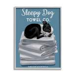 Stupell Industries Sleepy Dog Towel Co. Adorable Boston Terrier Bathroom