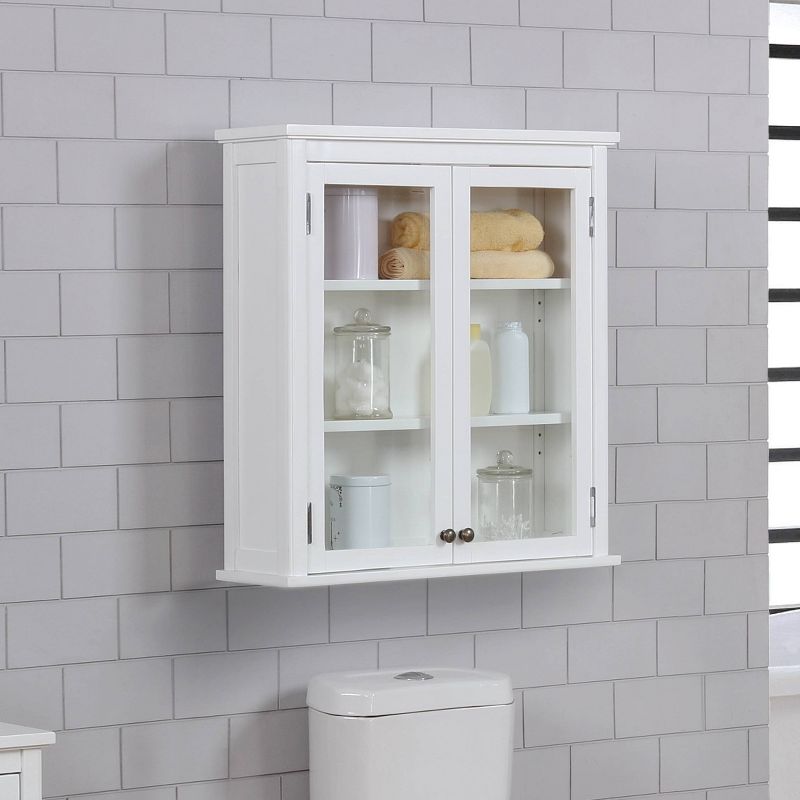 29"x27" Dorset Wall Mounted Bath Storage Cabinet White - Alaterre Furniture, 3 of 9