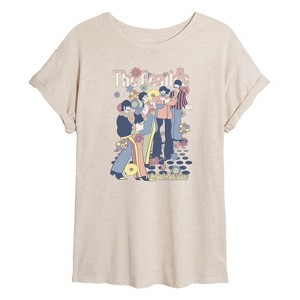 Women's - The Beatles - Beatles Yellow Oversized Graphic T-Shirt - 1 of 4