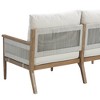 Nathan James Kayden Bohemian Wood Outdoor Patio Loveseat with Removable Cushions Light Brown - 4 of 4