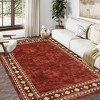 Bordered Machine Washable Area Rugs, Area Rugs for Bedroom, Soft Lightweight Non Slip Indoor Carpet, Living Room Rug - 2 of 4