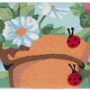 Jellybean Ladybugs on Clay Pot Doormat – 20"x30" Indoor/Outdoor Floral Rug, Washable Entry Mat - 2 of 3