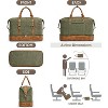 Canvas Weekender Bag for Men with Shoe Compartment, Large Overnight Travel Carry On Tote Bag, Vintage Design - 4 of 4